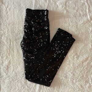 May & July Black Sequin Leggings